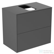   Ideal Standard CONCA 60,2x37,3 cm-es 2 fiókos szekrény kivágott lappal,mosdó nélkül,matt antracit T3946Y2