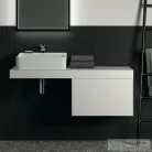 Ideal Standard CONCA 120x50,5x8 cm-es pult bútorra,kivágás nélkül,Matt fehér T3952Y1