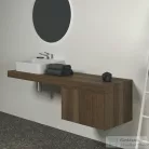 Ideal Standard CONCA 160x50,5x8 cm-es pult bútorra,kivágás nélkül,Dark walnut T3953Y5