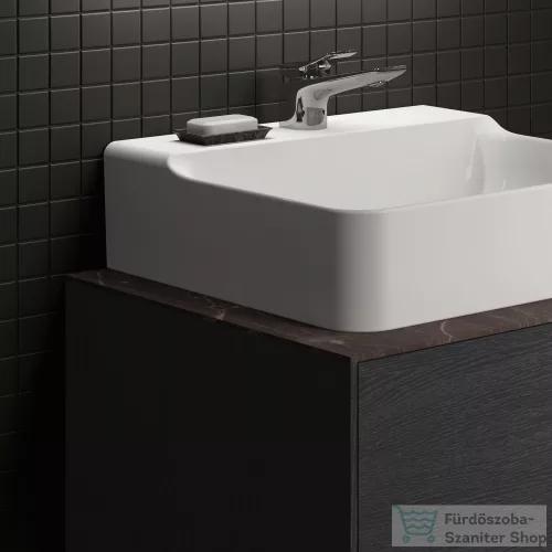 Ideal Standard CONCA 60x50,5x0,6 cm-es kerámia pult bútorra,kivágás nélkül,Black desire marble T3969DG