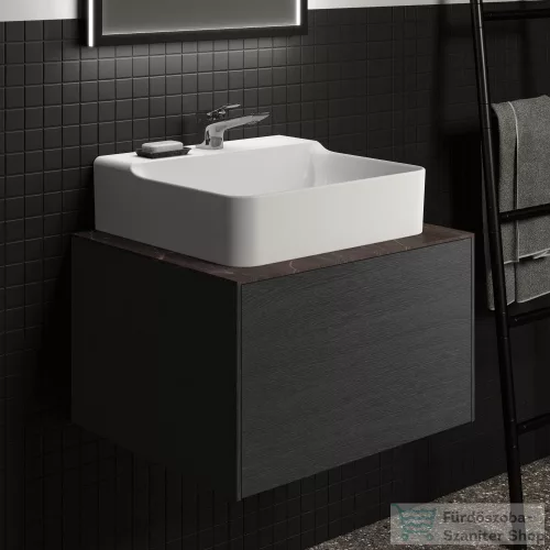 Ideal Standard CONCA 60x50,5x0,6 cm-es kerámia pult bútorra,kivágás nélkül,Black desire marble T3969DG
