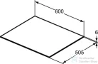 Ideal Standard CONCA 60x50,5x0,6 cm-es kerámia pult bútorra,kivágás nélkül,Grey stone T3969DI