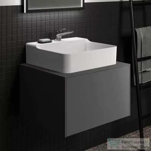 Ideal Standard CONCA 60x50,5x0,6 cm-es kerámia pult bútorra,kivágás nélkül,Grey stone T3969DI