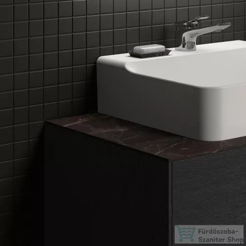 Ideal Standard CONCA 80x50,5x0,6 cm-es kerámia pult bútorra,kivágás nélkül,Black desire marble T3970DG