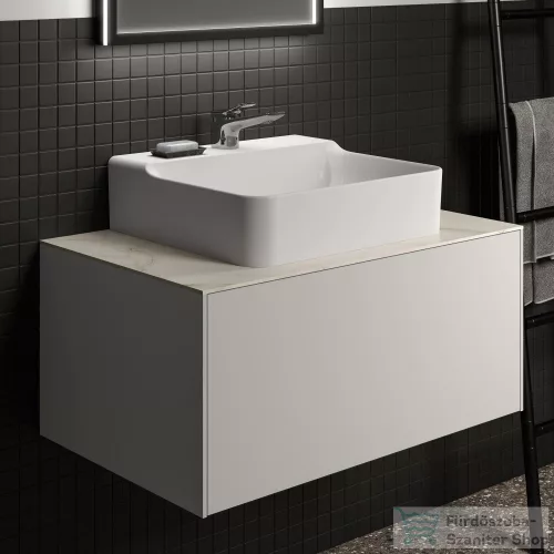 Ideal Standard CONCA 80x50,5x0,6 cm-es kerámia pult bútorra,kivágás nélkül,Calacatta marble T3970DH