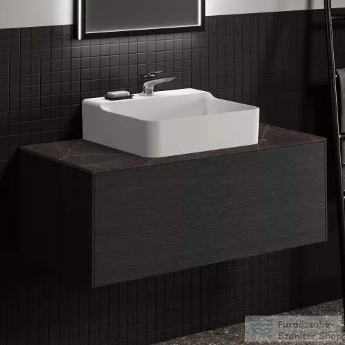 Ideal Standard CONCA 100x50,5x0,6 cm-es kerámia pult bútorra,kivágás nélkül,Black desire marble T3971DG