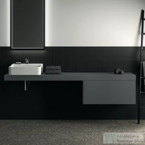 Ideal Standard CONCA 200x50,5x8 cm-es pult bútorra,kivágás nélkül,Matt antracit T4000Y2