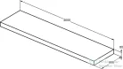 Ideal Standard CONCA 200x50,5x8 cm-es pult bútorra,kivágás nélkül,Smoked oak T4000Y4