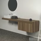 Ideal Standard CONCA 200x50,5x8 cm-es pult bútorra,kivágás nélkül,Dark walnut T4000Y5