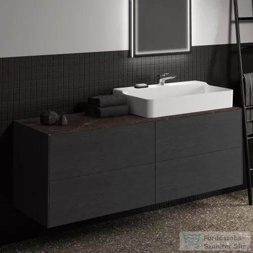 Ideal Standard CONCA 158,5x50,5x0,6 cm-es kerámia pult bútorra,kivágás nélkül,Black desire marble T4202DG
