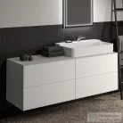 Ideal Standard CONCA 158,5x50,5x0,6 cm-es kerámia pult bútorra,kivágás nélkül,Calacatta marble T4202DH