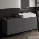 Ideal Standard CONCA 158,5x50,5x0,6 cm-es kerámia pult bútorra,kivágás nélkül,Grey stone T4202DI