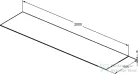 Ideal Standard CONCA 200x50,5x0,6 cm-es kerámia pult bútorra,kivágás nélkül,Black desire marble T4204DG