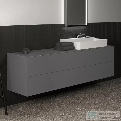 Ideal Standard CONCA 200x50,5x0,6 cm-es kerámia pult bútorra,kivágás nélkül,Grey stone T4204DI