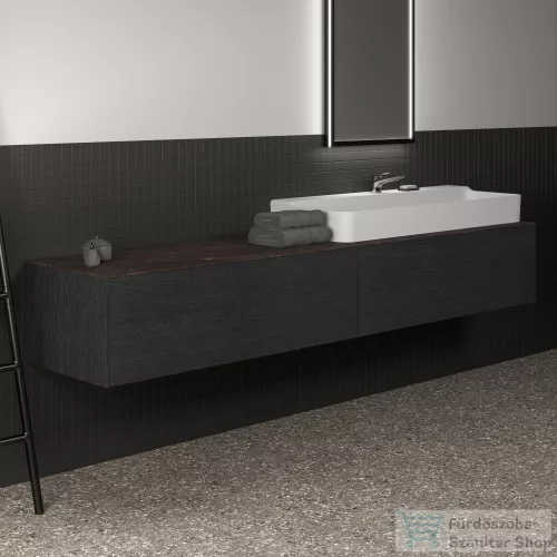 Ideal Standard CONCA 238,5x50,5x0,6 cm-es kerámia pult bútorra,kivágás nélkül,Black desire marble T4343DG