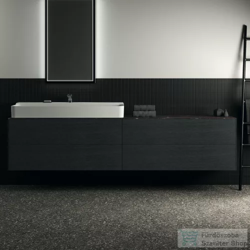 Ideal Standard CONCA 238,5x50,5x0,6 cm-es kerámia pult bútorra,kivágás nélkül,Black desire marble T4343DG