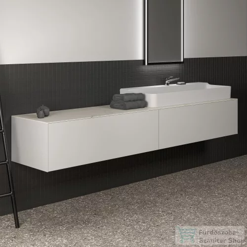 Ideal Standard CONCA 238,5x50,5x0,6 cm-es kerámia pult bútorra,kivágás nélkül,Calacatta marble T4343DH