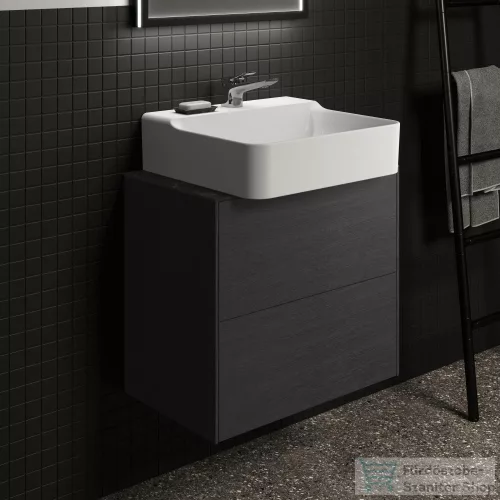 Ideal Standard CONCA 60x37,3x0,6 cm-es kerámia pult bútorra,kivágás nélkül,Black desire marble T4344DG