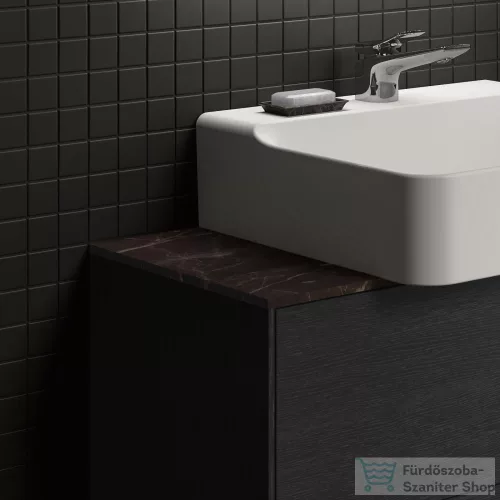 Ideal Standard CONCA 80x37,3x0,6 cm-es kerámia pult bútorra,kivágás nélkül,Black desire marble T4345DG