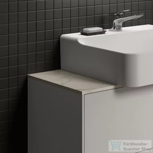 Ideal Standard CONCA 80x37,3x0,6 cm-es kerámia pult bútorra,kivágás nélkül,Calacatta marble T4345DH