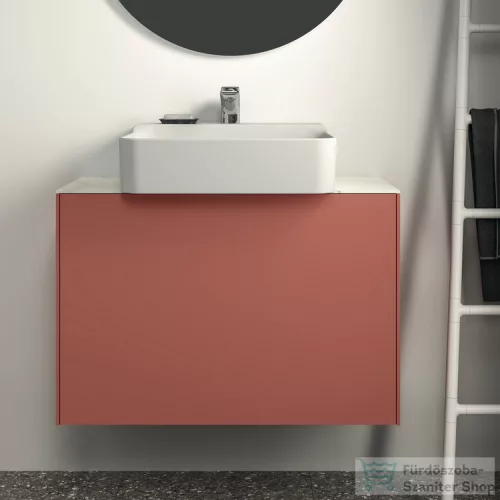 Ideal Standard CONCA 80x37,3x0,6 cm-es kerámia pult bútorra,kivágás nélkül,Calacatta marble T4345DH