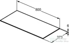 Ideal Standard CONCA 80x37,3x0,6 cm-es kerámia pult bútorra,kivágás nélkül,Grey stone T4345DI