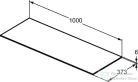 Ideal Standard CONCA 100x37,3x0,6 cm-es kerámia pult bútorra,kivágás nélkül,Calacatta marble T4346DH