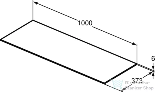 Ideal Standard CONCA 100x37,3x0,6 cm-es kerámia pult bútorra,kivágás nélkül,Calacatta marble T4346DH
