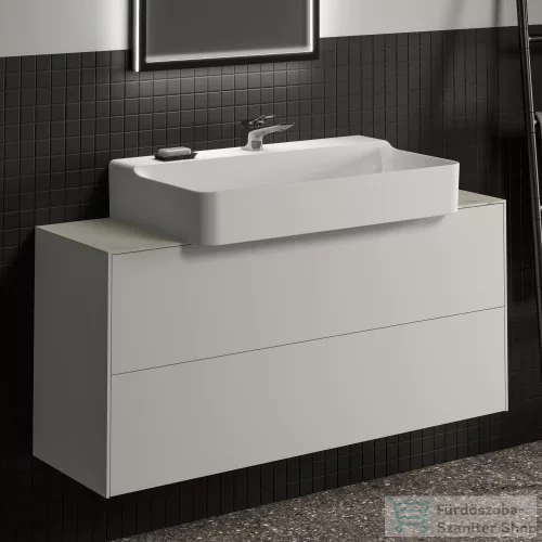 Ideal Standard CONCA 120x37,3x0,6 cm-es kerámia pult bútorra,kivágás nélkül,Calacatta marble T4347DH