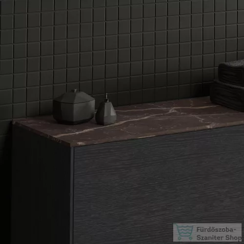 Ideal Standard CONCA 158,5x37,3x0,6 cm-es kerámia pult bútorra,kivágás nélkül,Black desire marble T4348DG