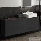 Ideal Standard CONCA 158,5x37,3x0,6 cm-es kerámia pult bútorra,kivágás nélkül,Black desire marble T4348DG