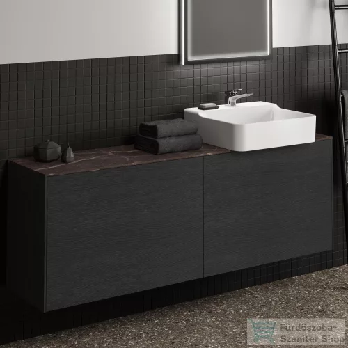 Ideal Standard CONCA 158,5x37,3x0,6 cm-es kerámia pult bútorra,kivágás nélkül,Black desire marble T4348DG
