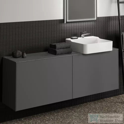 Ideal Standard CONCA 158,5x37,3x0,6 cm-es kerámia pult bútorra,kivágás nélkül,Grey stone T4348DI