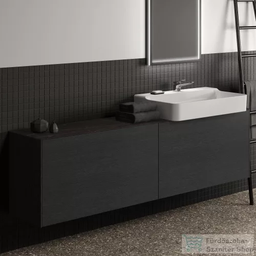 Ideal Standard CONCA 198,5x37,3x0,6 cm-es kerámia pult bútorra,kivágás nélkül,Black desire marble T4349DG