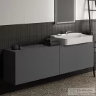 Ideal Standard CONCA 198,5x37,3x0,6 cm-es kerámia pult bútorra,kivágás nélkül,Grey stone T4349DI