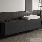 Ideal Standard CONCA 238,5x37,3x0,6 cm-es kerámia pult bútorra,kivágás nélkül,Black desire marble T4350DG