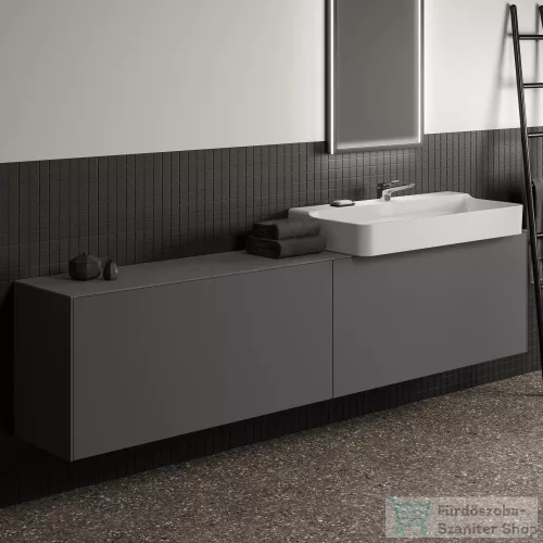 Ideal Standard CONCA 238,5x37,3x0,6 cm-es kerámia pult bútorra,kivágás nélkül,Grey stone T4350DI
