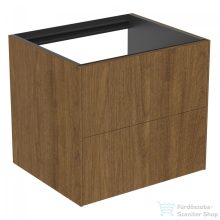   Ideal Standard CONCA 60x55 cm-es 2 fiókos fali szekrény mosdó és pult nélkül,Dark walnut T4355Y5