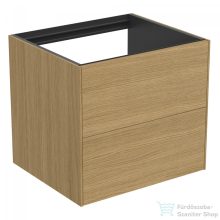   Ideal Standard CONCA 60x55 cm-es 2 fiókos fali szekrény mosdó és pult nélkül,Light oak T4355Y6
