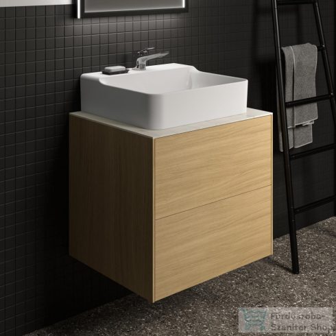 Ideal Standard CONCA 60x55 cm-es 2 fiókos fali szekrény mosdó és pult nélkül,Light oak T4355Y6