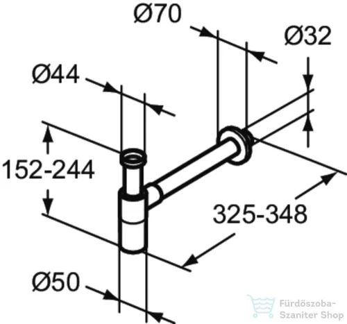 Ideal Standard MULTISUITE G1 1/4 mosdószifon,Magnetic grey T4441A5