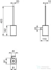 Ideal Standard CONCA SQUARED fali WC kefe tartó,Silver storm T4494GN