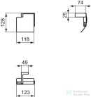 Ideal Standard CONCA SQUARED fali WC papír tartó,Króm T4496AA