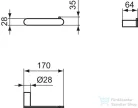 Ideal Standard CONCA ROUND fali WC papír tartó,króm T4497AA