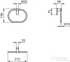 Ideal Standard CONCA ROUND törölközőtartó gyűrű,Króm T4503AA