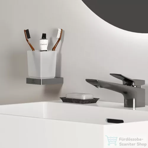 Ideal Standard CONCA SQUARED fali fogmosó pohár,magnetic grey T4504A5