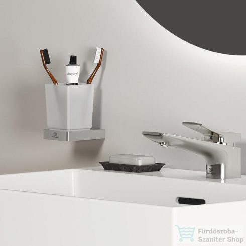 Ideal Standard CONCA SQUARED fali fogmosó pohár,Silver storm T4504GN