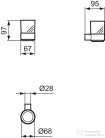 Ideal Standard CONCA ROUND fali fogmosó pohár,Silver storm T4505GN