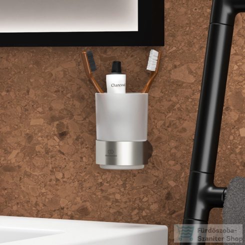 Ideal Standard CONCA ROUND fali fogmosó pohár,Silver storm T4505GN