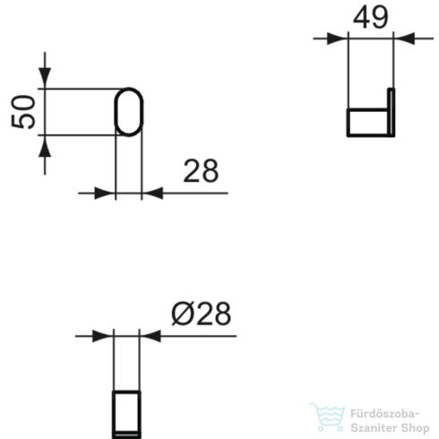 Ideal Standard CONCA ROUND akasztó,Magnetic grey T4507A5
